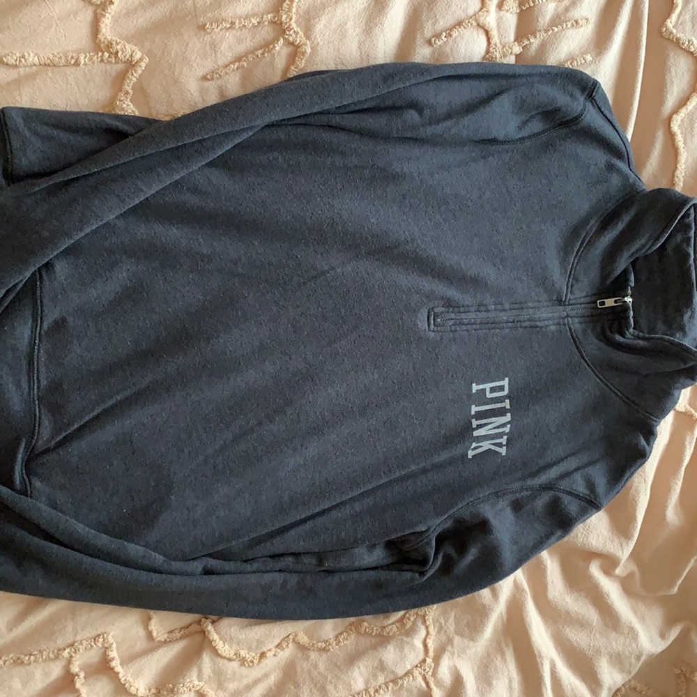 1/4 zip pink pullover
